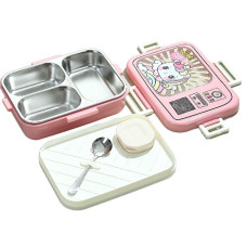 Unicorn Themed Kids Lunch Box - Pink