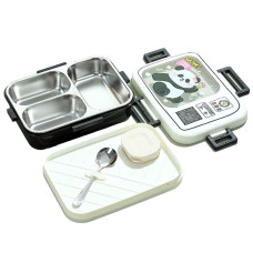 Panda Themed Kids Lunch Box - White