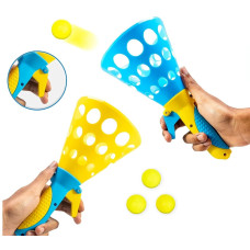 Click and Catch Twin Ball Launcher Game with 3 Balls