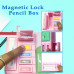 Plastic Magnetic Cartoon Pencil Case