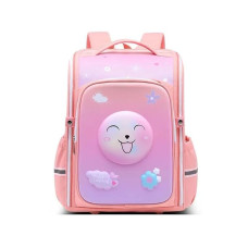 Smilie School Backpack for Kids - 20L - Pink
